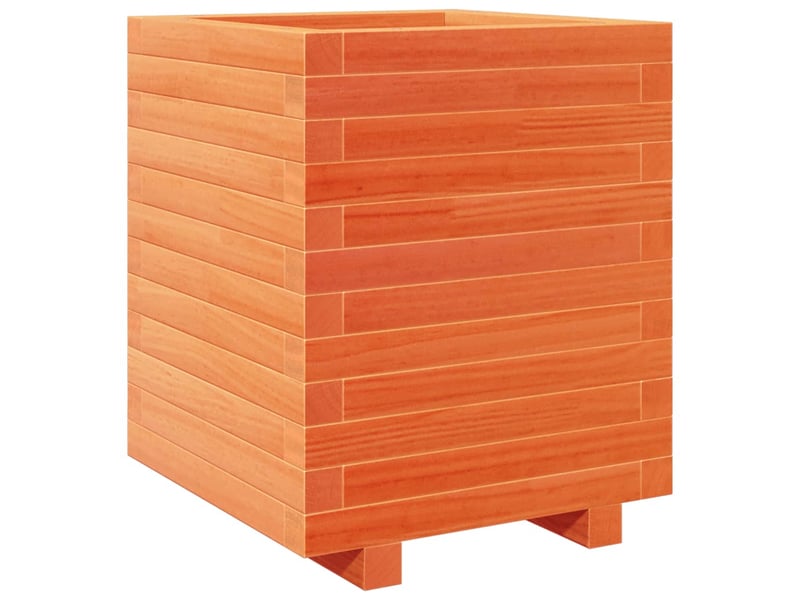  Jardinière - bac à fleurs  marron 40x40x49,5 cm bois de pin massif  - Conforama A