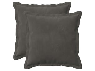 Lot de 2 coussins avec oreiller, coussins décoratifs houten gris foncé fløjl cf51064
