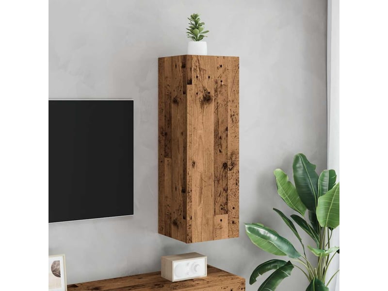  Meuble mural vieux bois 30,5x30x90 cm bois d'ingénierie  - Conforama C