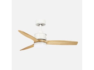 Ventilateur de plafond fabrilamp barrax dc blanchêtre 3 pales 106 cm 6 vitesses led 18 w télécommande