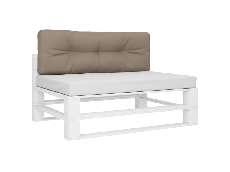  Coussin de palette, coussin de chaise, coussin de canapé taupe 120x40x12 cm tissu cf55460  - Conforama C