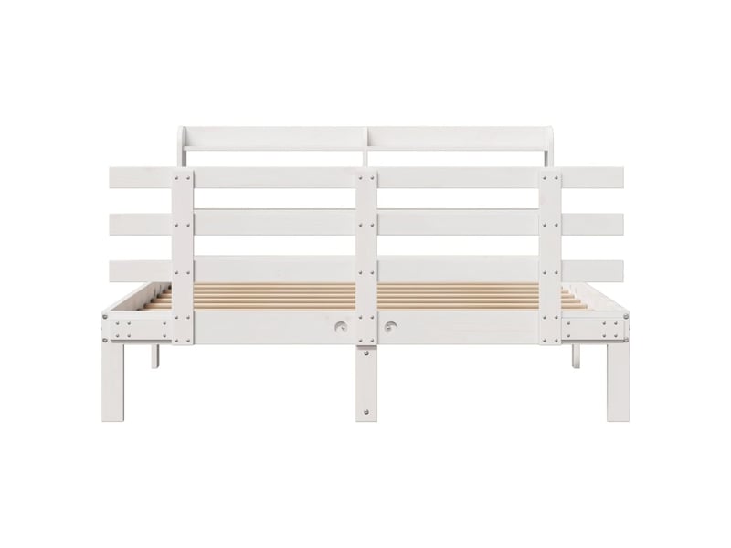  Lit double- lit adulte -  cadre de lit et tête de lit sans matelas blanc 135x190 cm  - Conforama C