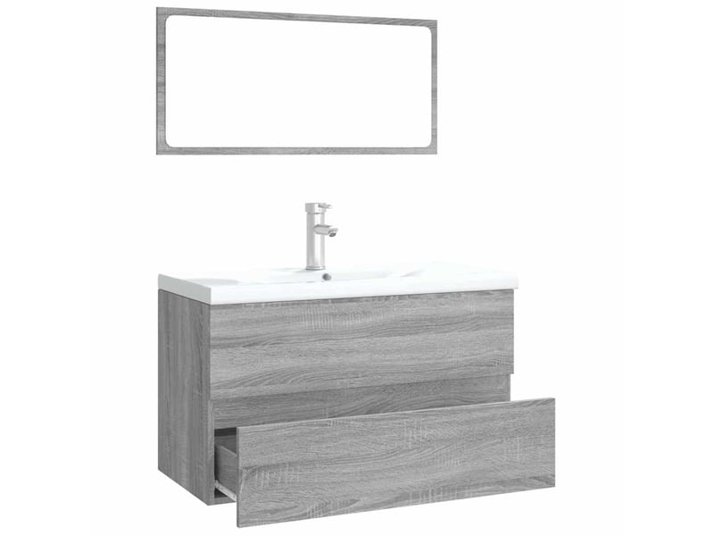  Meubles de salle de bain, armoire salle de bain sonoma gris bois d'ingénierie cf65465  - Conforama E