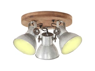 Plafonnier industriel, lampe plafond 25 w argenté 42x27 cm e27