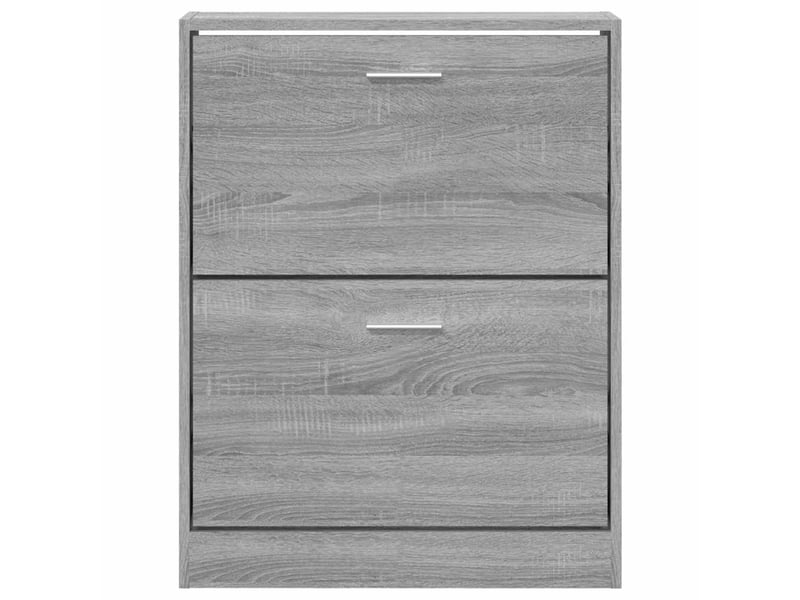  Meuble à chaussure, armoire à chaussures sonoma gris 59x17x81 cm bois d'ingénierie  - Conforama E