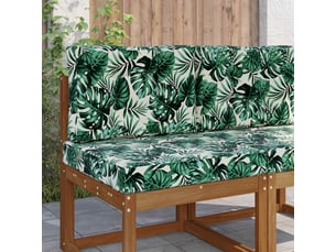 Coussin de canapé d'extérieur, coussin de chaise polyester motif feuilles cf54114