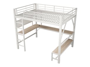 Lit mezzanine 160x200 cm    coloris blanc