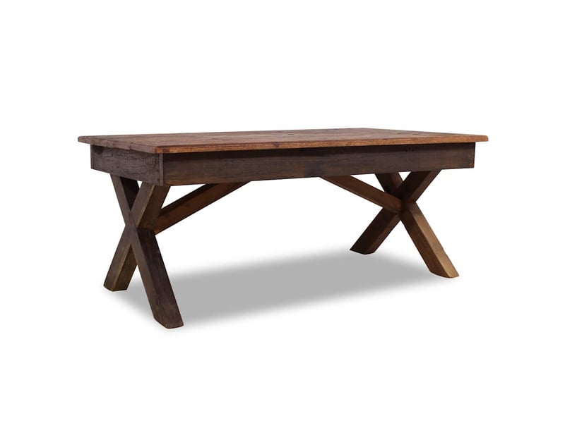  Table basse - table de salon - table à thé bois de récupération mélangé 110x60x45 cm  - Conforama B