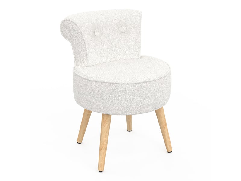 WOLTU Fauteuil Salon Relax, Chaise Chambre Scandinave, Pieds en Bois Massif, Rembourrée en