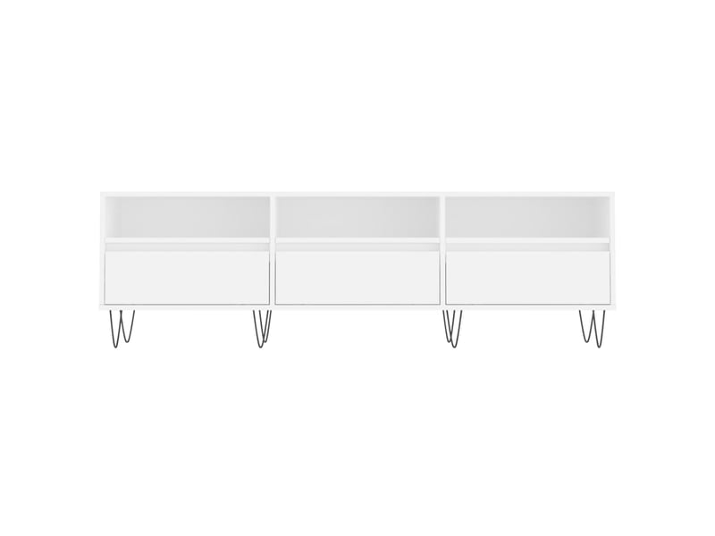  Meuble tv - banc tv - meuble de rangement blanc 150x30x44,5 cm bois d'ingénierie  - Conforama E