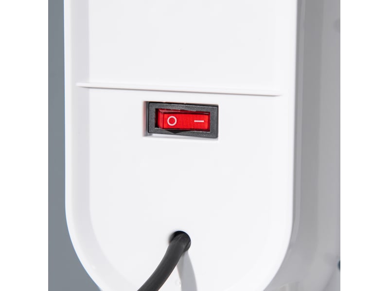  Chauffage soufflant céramique 2000 w blanc 21 x 21 x 63,5 cm, oscillation 45 degrés et télécommande incluse  - Conforama D