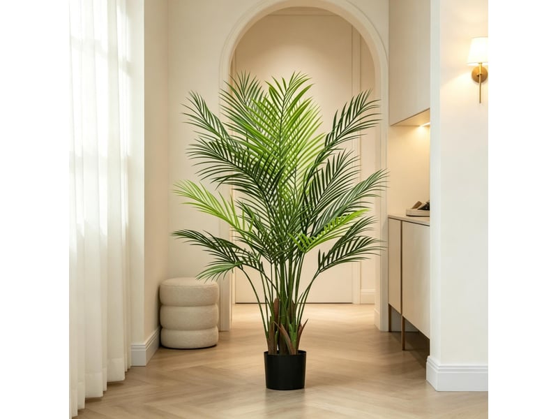  Palmier artificiel intérieur 120 cm en pot vert evryae  - Conforama C