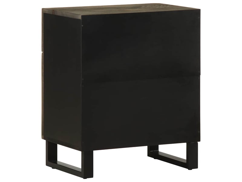  Table de chevet - cabinet de chevet - table de nuit noir 50x33x60 cm bois de manguier massif  - Conforama D
