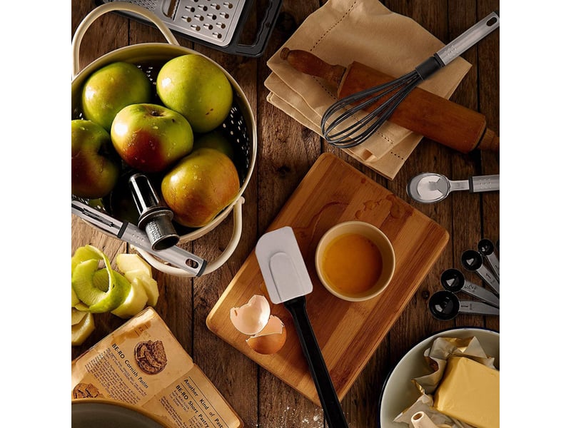  Ensemble de spatules et cuillères de cuisine en nylon, ensemble de 24 ustensiles et accessoires en acier inoxydable  - Conforama C