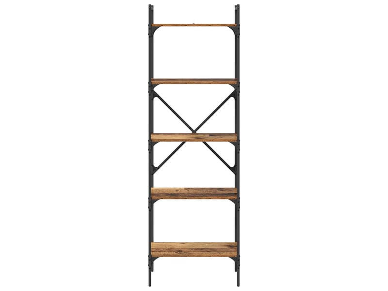  Bibliothèque 5 niveaux, armoire à livres 56 x 32 x 174 cm bois d'ingénierie shl8297  - Conforama E