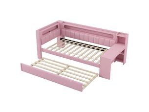 Lit gigogne 90x200 cm BGSRYAO   coloris rose