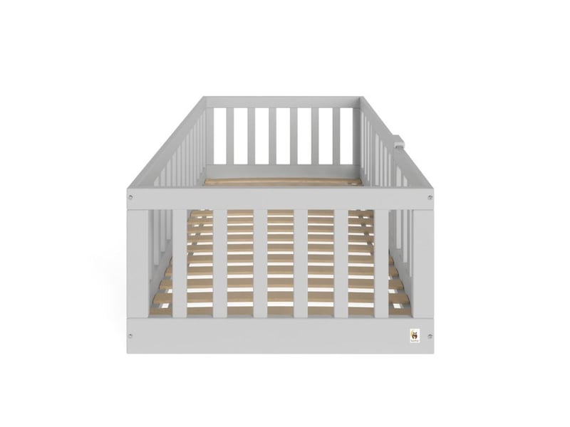  Yappycasa - lit au sol avec portillon 160x80 cm - gris 4754010385584 - Conforama E