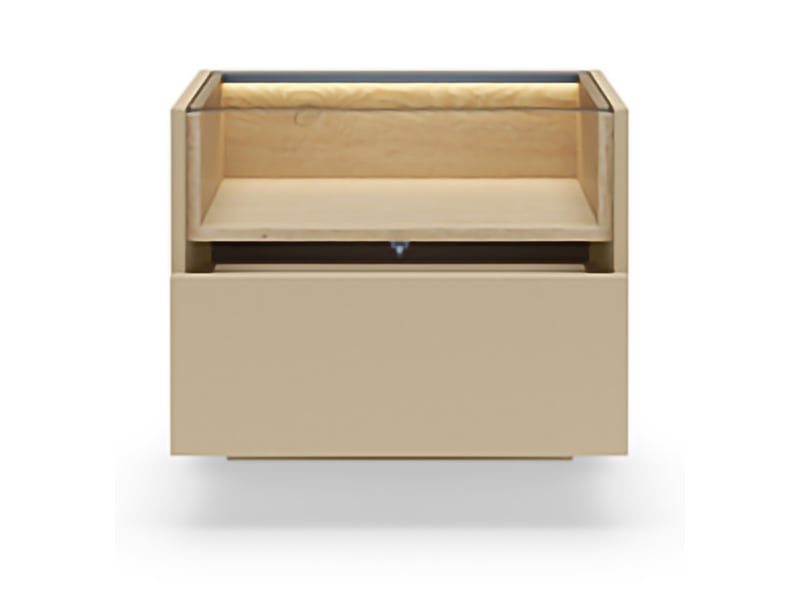  Table de chevet veirra, un tiroir, 53x40x43h cm marron clair Veirra - Conforama E