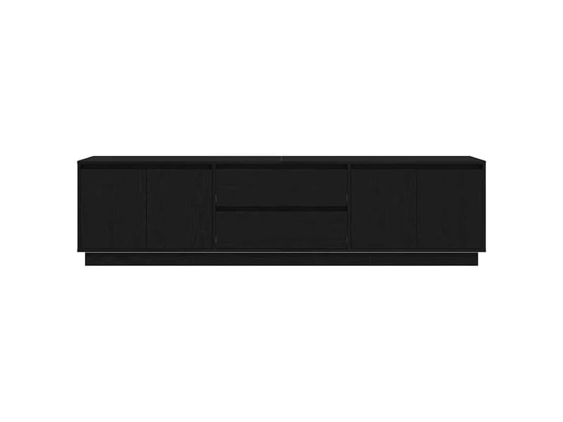  Meuble tv élégant avec éclairage led 193,5 x 41 x 50 cm grand espace de rangement style contemporain en bois d'ingénierie noir 02_0055839  - Conforama D