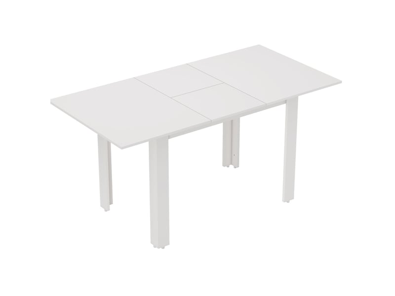 Table extensible pour 4 à 6 personnes avec mécanisme papillon et finition brillante pour salle à manger - Conforama A
