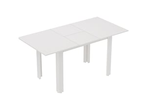 Table extensible pour 4 à 6 personnes avec mécanisme papillon et finition brillante pour salle à manger