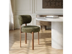 Lot de 2 chaises en bouclette kaki lauren