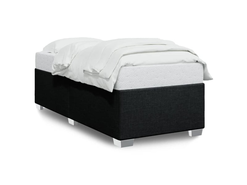  Lit simple- lit adulte -  cadre de lit sans matelas noir 80x200 cm tissu  - Conforama A