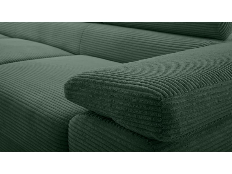  Canapé d’angle en velours côtelé arborio 280 cm vert foncé g Arborio - Conforama D