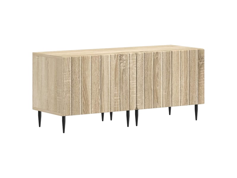 Meuble tv - banc tv - meuble de rangement led 5 pièces chêne sonoma bois d'ingénierie - Conforama D