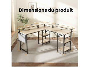 Bureau d'angle GENERIC HOME   coloris naturel