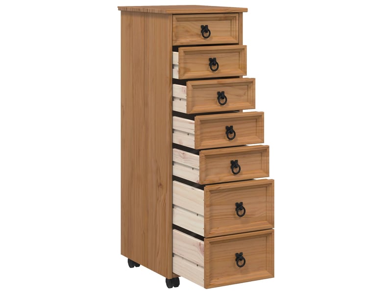  Caisson roulant de bureau avec tiroirs corona brun miel shl8198  - Conforama C