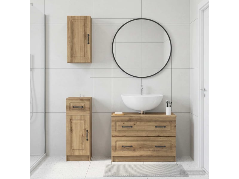  Ensemble de meuble de salle de bain 3 pièces utrecht cf63501  - Conforama B