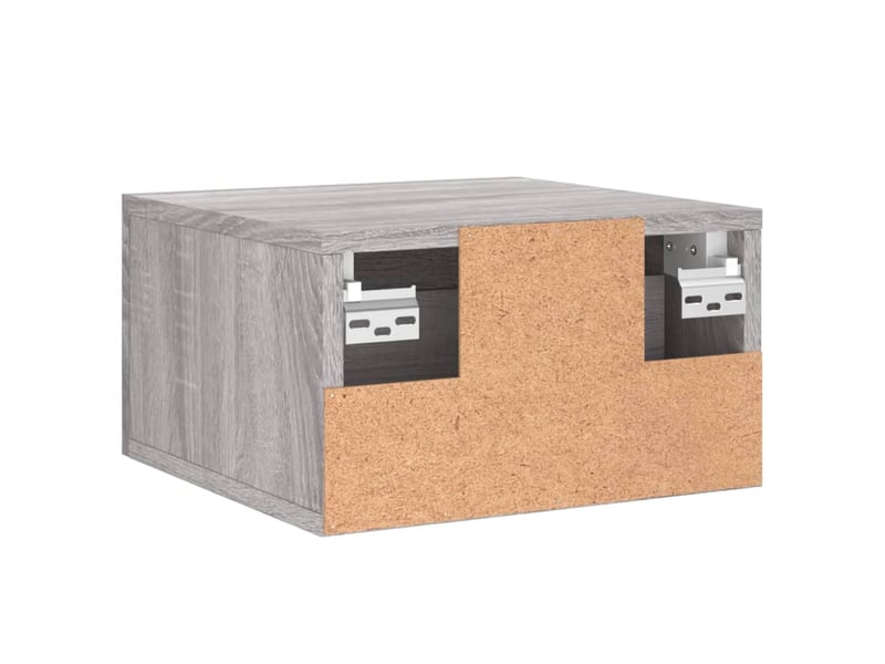  Table de chevet chanmbre, table d'appoint murale sonoma gris 35x35x20 cm  - Conforama E
