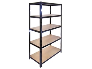 Monster racking - 5 rayonnages t-rax en acier sans boulons noirs 90cm x 45cm x 180cm