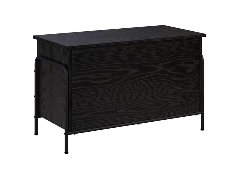  Boîte de rangement, coffre de rangement chêne noir 80x40x49,5 cm shl2  - Conforama A