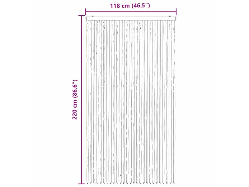  Rideau anti-insectes, moustiquaire en chenille gris argent et rose cf43428  - Conforama E