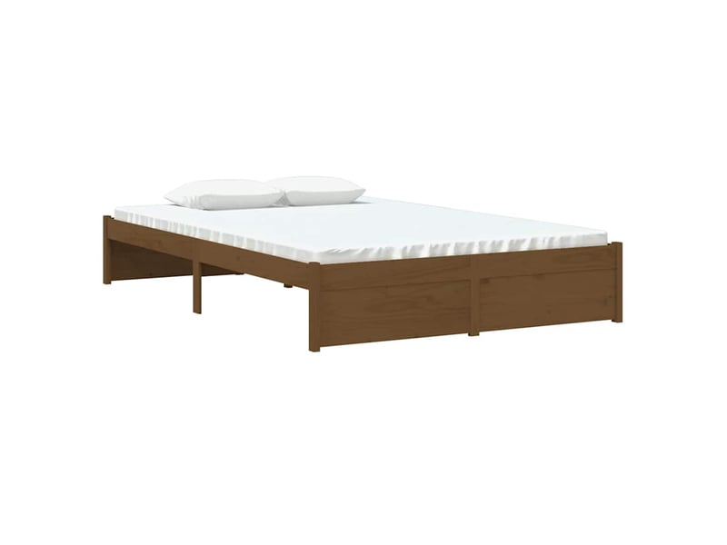  Lit double- lit adulte -  cadre de lit sans matelas marron miel bois massif 120x190 cm  - Conforama B