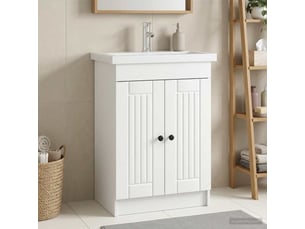 Armoire sous évier de salle de bain, meuble de rangement blanc 78.5x37.5x81 cm shl5247