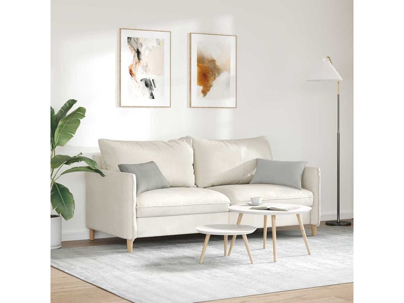  Lot de 2 coussins de canapé, coussins décoratifs tissu gris clair 50 x 30 cm cf58839  - Conforama D