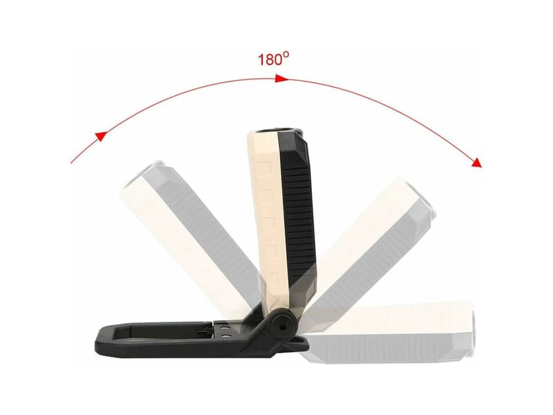 Lampe d'atelier à led cob, lampe de poche rechargeable, lampe de maintenance à 39 led avec base magnétique - Conforama C