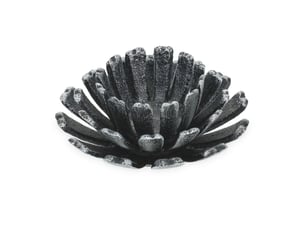 Lot de 2 porte-bougies en forme de fleur extérieur décoration jardin 6 x 13,5 cm en fonte noire 13_0012200