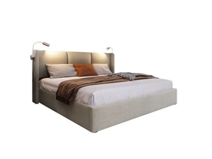 Lit coffre 180x200 cm MIVRAY    coloris beige