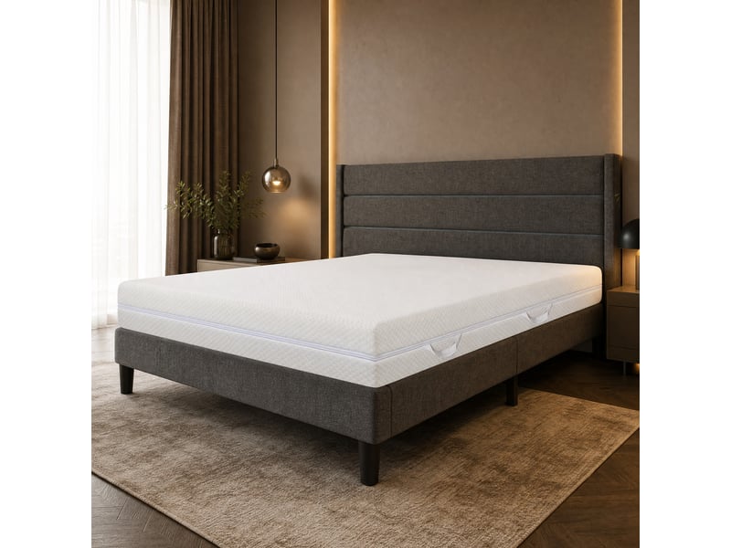  Matelas 180x200 cm en mousse avec 7 zones, réversible, housse lavable blanc chicfurn  - Conforama B