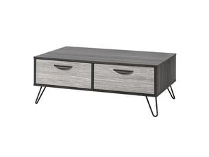 Table basse rectangulaire coloris gris <strong>ALTOBUY</strong> <strong>BROOKLYN</strong> - 60 cmx100 cm