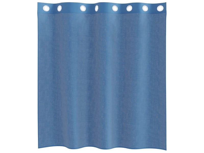 Lot de 2 rideaux en voile, voilages avec œillets bleu royal cf44347 - Conforama D