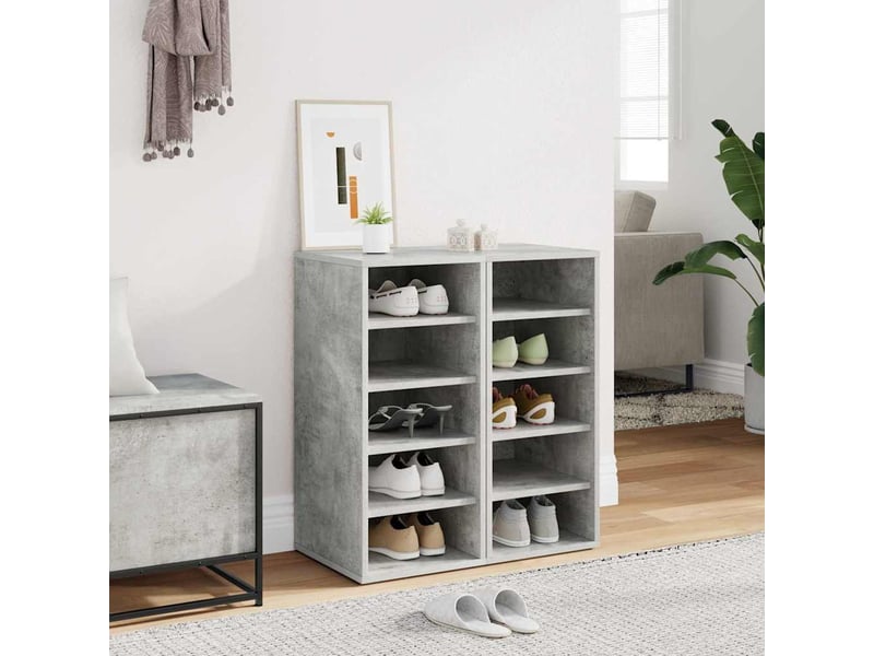  Meuble à chaussures, armoire à chaussures 31,5x35x70 cm gris béton shl8479  - Conforama B