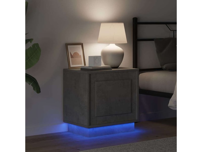 Table de chevet - cabinet de chevet - table de nuit gris béton 44 x 34,5 x 45 cm - Conforama C
