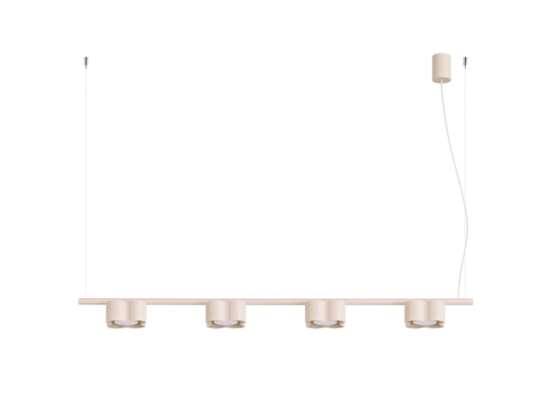  Lustre ovio 4 beige gx53 aluminium moderne 208x122x12cm SL.3321 - Conforama A