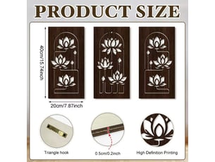 Ensemble de 3 décorations murales – décoration murale à suspendre – décoration murale en bois (20 x 40 cm, épaisseur d'environ 0,5 cm)
