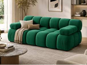 Canapé modulable 2 places VENUS – velours vert – 188 cm